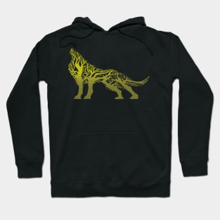 Wolf tree blend cute cool colorful Hoodie